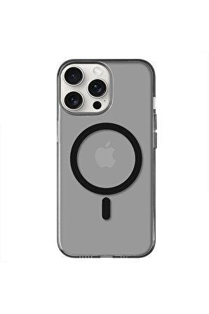 iPhone 13 Pro Max Magsafe Kablosuz Şarj Özellikli Mıknatıslı Mika Siyah Renkli Kılıf