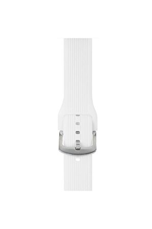 Watch Çizgili Silikon 42 44 45 49mm Uyumlu 7 Kademeli Sade Saat Kordonu Beyaz