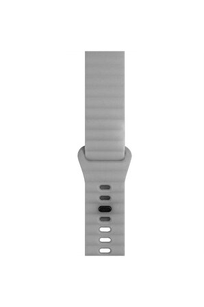 Watch Baklalı Silikon 10 Kademe Ayarlı 42 44 45 49mm Uyumlu Saat Kordonu Beyaz Renkli