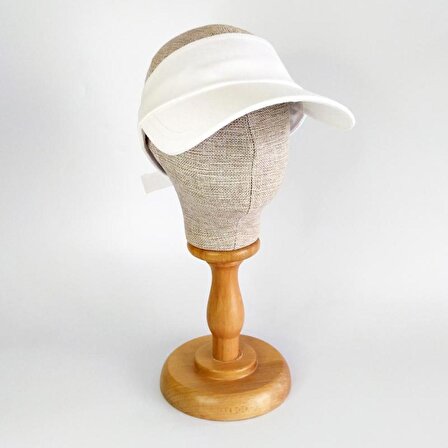 Unisex Uv Koruyucu Vizör Siperlik Tenis Şapka Beyaz