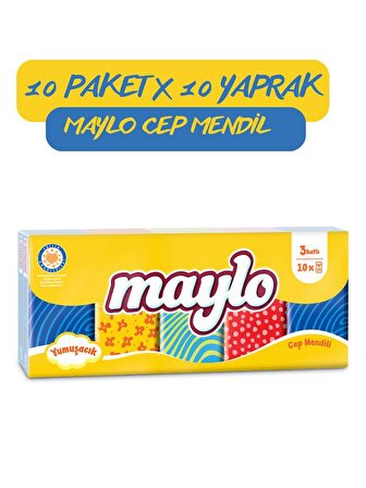 Maylo Pocket Tissue 10 Paket x 10 Adet = 100 Yaprak 