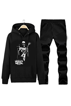 DARTH VADER ROCK KAPÜŞONLU UNISEX HOODIE DESIGN EŞOFMAN TAKIMI