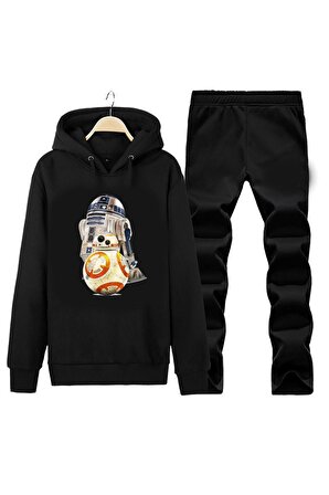 R2D2 & BB8 UNISEX HOODIE DESIGN EŞOFMAN TAKIMI