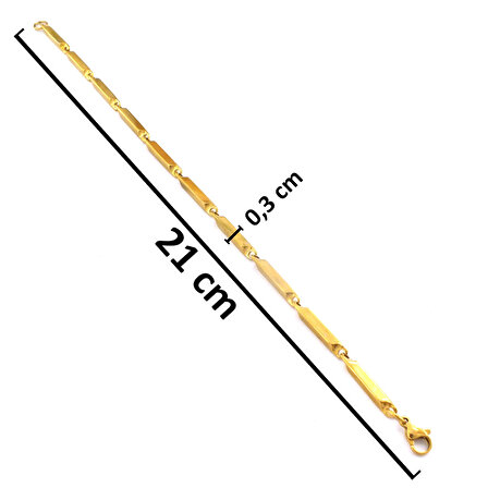 FerizZ Altın Kaplama Küp Model Erkek Bileklik EBLK-509