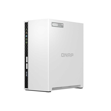 QNAP TS-233A3 2GB 2x1TB HDD 2x3.5" SATA Desteği RAID(0-1) NAS Depolama Ünitesi