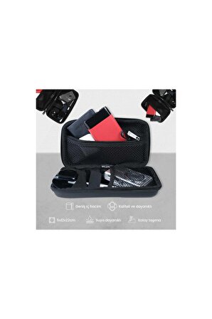 B&b Large Case Ultra Darbe Koruyuculu,kablo,hdd Ve Aksesuar Için Çok Amaçlı Hardcase Çanta-siyah