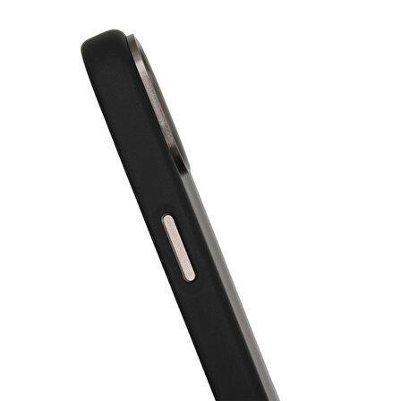 iPhone 15 Pro Cess Kılıf Gizli MagSafe Şarj Destekli Kamera Korumalı Deri Süet Kaplama Kılıf