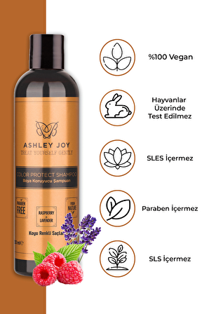 Ashley Joy Koyu  Renk Boyalı Saçlar İçin Şampuan  250 ML