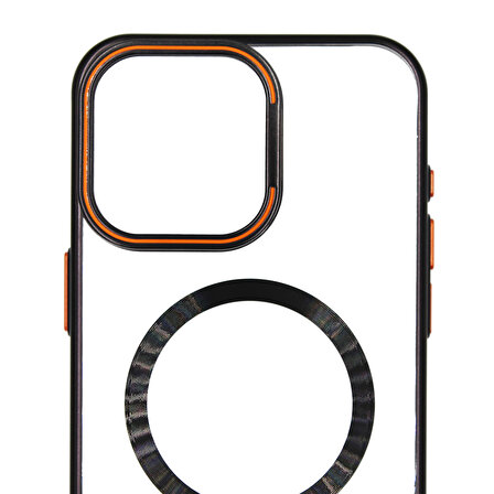 iPhone 15 Pro Max İbiza Kılıf MagSafe Özellikli Kamera Korumalı ve Hoparlör Toz Korumalı Standlı Kılıf