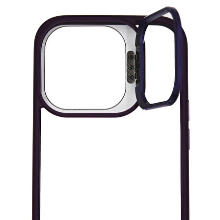 iPhone 14 Pro Momo Kılıf Standlı Kamera Lens Korumalı Darbe Önleyici Kılıf