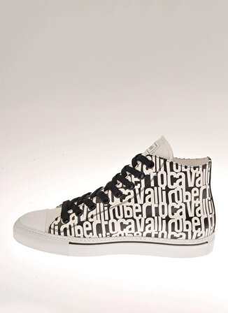 Roberto Cavalli Siyah - Beyaz Erkek Deri Sneaker 20717