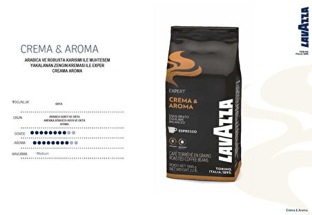 Lavazza Expert Crema Aroma Çekirdek Kahve 1 KG
