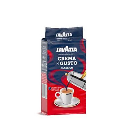 Lavazza Crema E Gusto Orta Sert-Sert İçim Organik Öğütülmüş Endonezya Filtre Kahve 250 gr