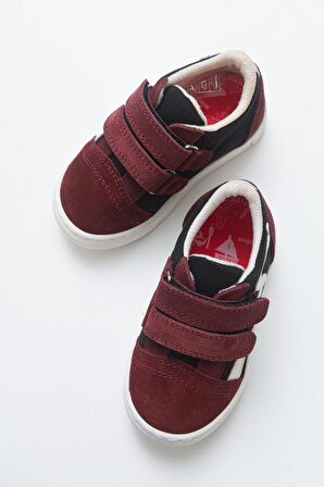 Mnpc Erkek Çocuk Bordo Deri Ortopedik Destekli Sneaker Ayakkabı