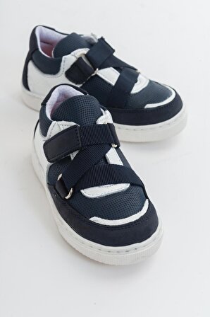 Mnpc Erkek Çocuk Lacivert Deri Ortopedik Destekli Çocuk Sneaker Ayakkabı