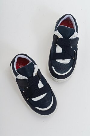 Mnpc Erkek Çocuk Lacivert Deri Ortopedik Destekli Çocuk Sneaker Ayakkabı
