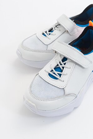 Mnpc Erkek Çocuk Beyaz Deri Ortopedik Destekli Çocuk Ayakkabı