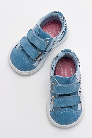 Mnpc Kız Çocuk Mavi Hakiki Deri Günlük Ayakkabı