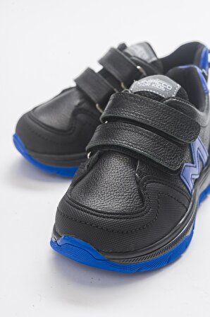 Mnpc Erkek Çocuk Siyah Hakiki Deri Anatomik Günlük Ayakkabı