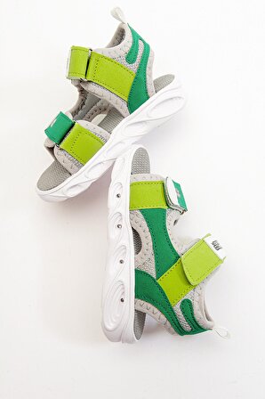 mnpc Erkek Çocuk Yeşil Işıklı Anatomik Hafif Spor Sandalet