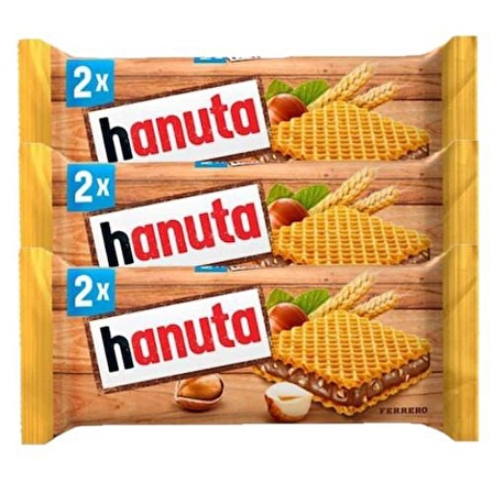 Hanuta Fındıklı Gofret 44 Gr 3 Adet