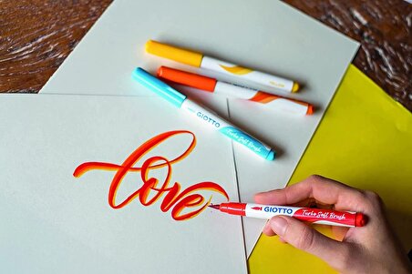 Giotto Turbo Soft Brush Marker Fırça Uçlu Kalem 10 Renk