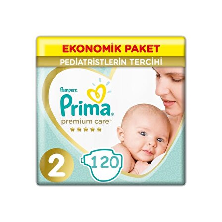 Prima Bebek Bezi Premium Care 2 Beden 120'li Mini Jumbo Paket