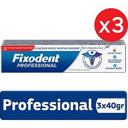 FİXODENT PROFESSIONAL 40 GR X 3 ADET