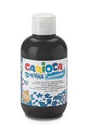 Carioca Tempera Suluboya Süper Yikanabilir Siyah 250 Ml.