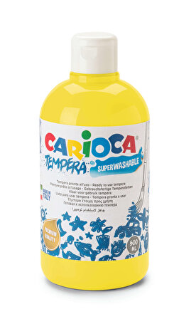 Carioca Tempera Boya (Süper Yıkanabilir) 500ml - Neon Sarı