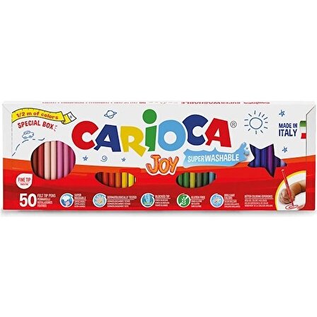 Carioca Joy Süper Yıkanabilir Keçeli Boya Kalemi 50 Renk 41018