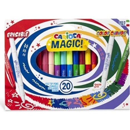 Carioca Sihirli Keçeli Boya Kalemi 20'li (Silinebilen+Renk Değiştiren)