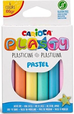 Carioca Plasty Kurumayan Oyun Hamuru - 6 Pastel Renk 100 gr