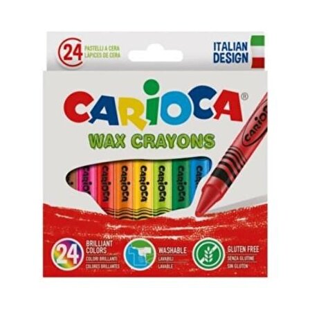 Carioca Wax Yıkanabilir Pastel Boya Kalemi 24'lü 42366