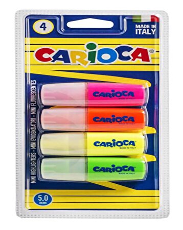 Carioca Fosforlu Renkler Mini İşaretleme Kalemi 4 Renk