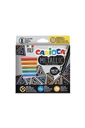 Carioca Metalik Keçeli Kalem 8'Li 43162