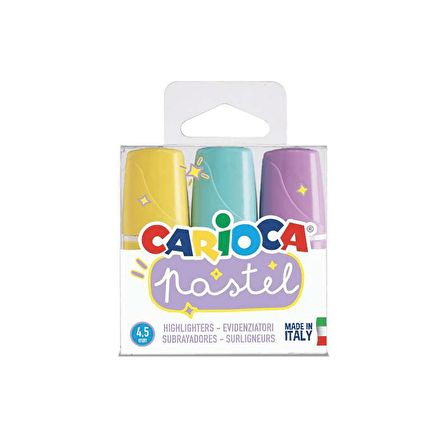 Carioca Pastel Renk Mini İşaretleme Kalemi 3'Lü