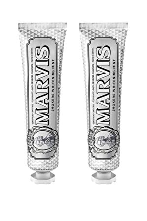 Marvis Smokers Whitening Mint Nane Aromalı Beyazlatma Doğal Diş Macunu 2x85 ml 