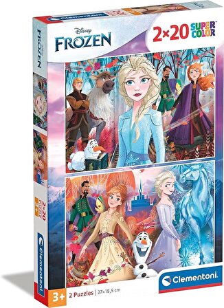 Clementoni 24759 Yapboz Disney Frozen 2, 2x20 Parça