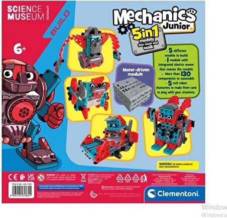 Clementoni Mekanik Juniore 5 In 1 Hareketli Robot 61360 Lisanslı Ürün