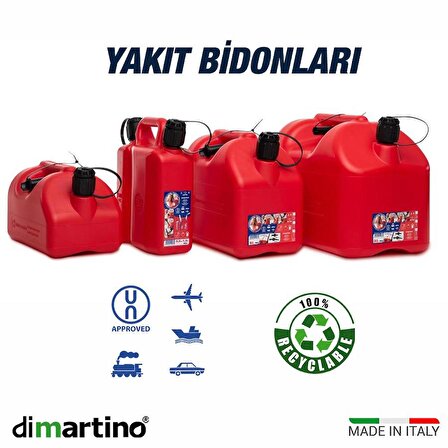 Dimartino Pro Benzin ve Yağ Bidonu 5 Lt 7031