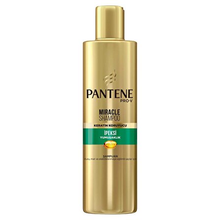 Pantene Miracle Şampuan İpeksi Yumuşaklık Keratin Koruyuculu 250 ml, Kuru, Mat ve Elektriklenmeye Eğilimli Saçlar İçin
