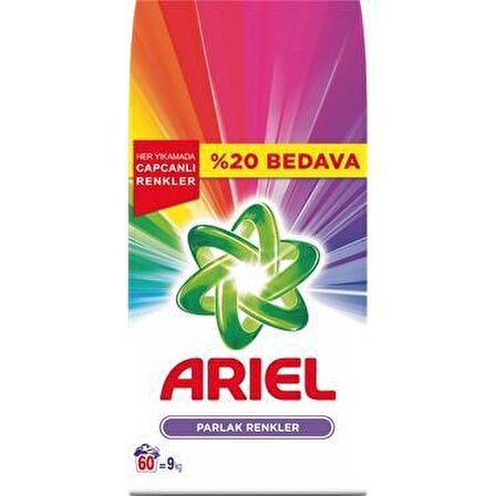 Ariel Renkliler İçin Toz Çamaşır Deterjanı 9 kg 60 Yıkama