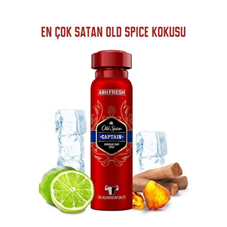 Old Spice Captain Erkekler İçin Sprey Vücut Deodorantı 150 ml