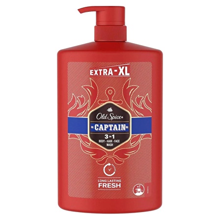 Old Spice Captain Erkekler İçin Duş Jeli ve Şampuan 1000 ml Ekstra-XL