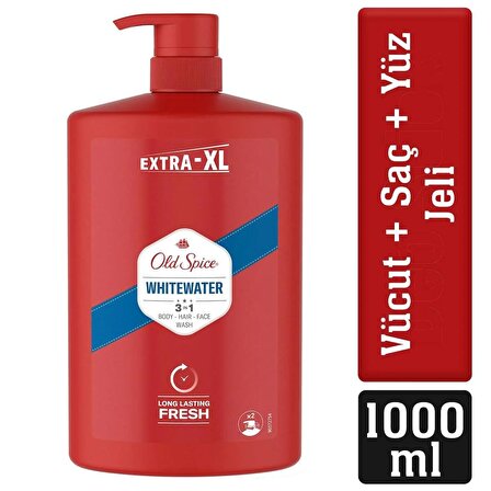 Old Spice Whitewater Erkekler İçin Duş Jeli ve Şampuan 1000 ml Ekstra-XL
