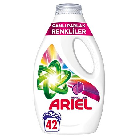 Ariel Renk Koruma Renkliler için Sıvı Deterjan 42 Yıkama 2 lt