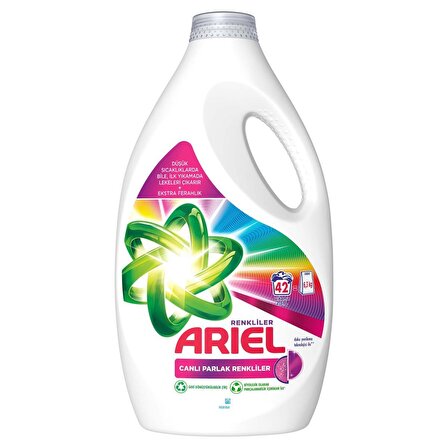 Ariel Renk Koruma Renkliler için Sıvı Deterjan 42 Yıkama 2 lt