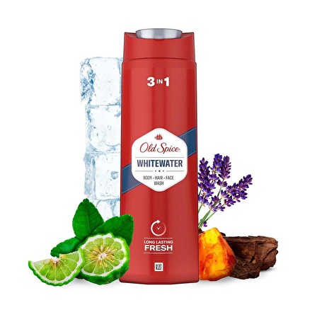 	 Old Spice Whitewater Erkekler İçin Duş Jeli ve Şampuan 400 ml