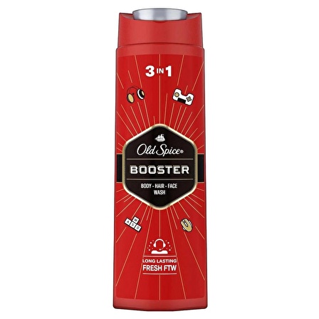 Old Spice Booster Erkekler İçin Duş Jeli ve Şampuan 400 ml